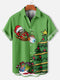Men's Christmas Cartoon Funny Graphic Short Sleeve Hawaiian Shirt